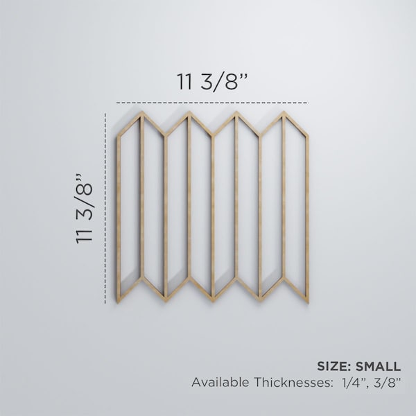 Small Conroe Decorative Fretwork Wood Wall Panels, Wood (Paint Grade), 11 3/8W X 11 3/8H X 3/8T